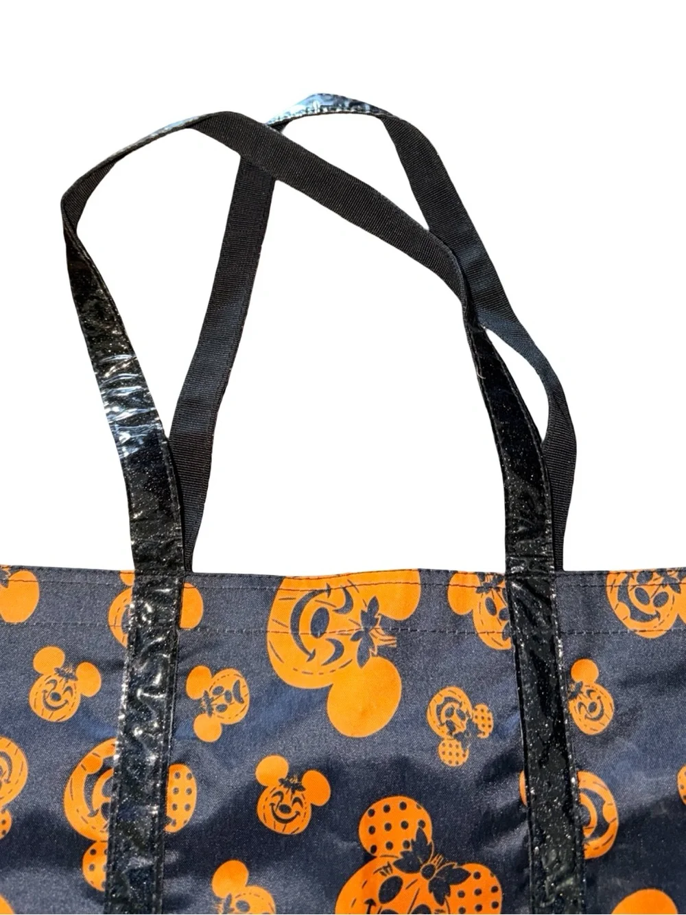 Disney Black & Orange Mickey Pumpkin Tote Bag